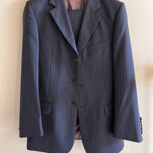 Vintage Paul Smith London Designer Suit (36) w/ Silk Tie + Carrying Bag